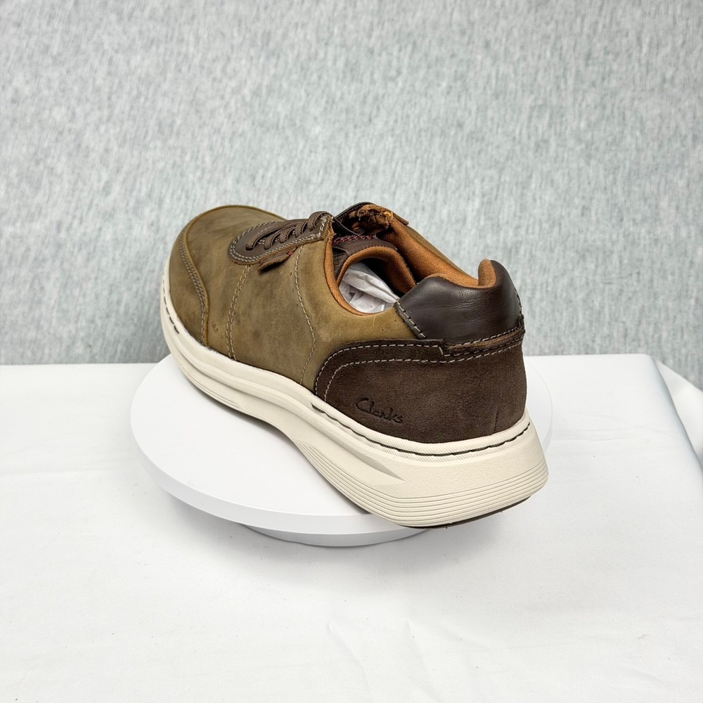 Clarks Craftwell Lace Beeswax Leather Mens 9.5 Wide Brown Sneakers 26184701 - Picture 11 of 12